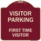 Signmission Reserved Parking Visitor Parking First Time Visitor Heavy-Gauge Alum Sign, 18" x 18", BU-1818-23017 A-DES-BU-1818-23017 - alternate 1